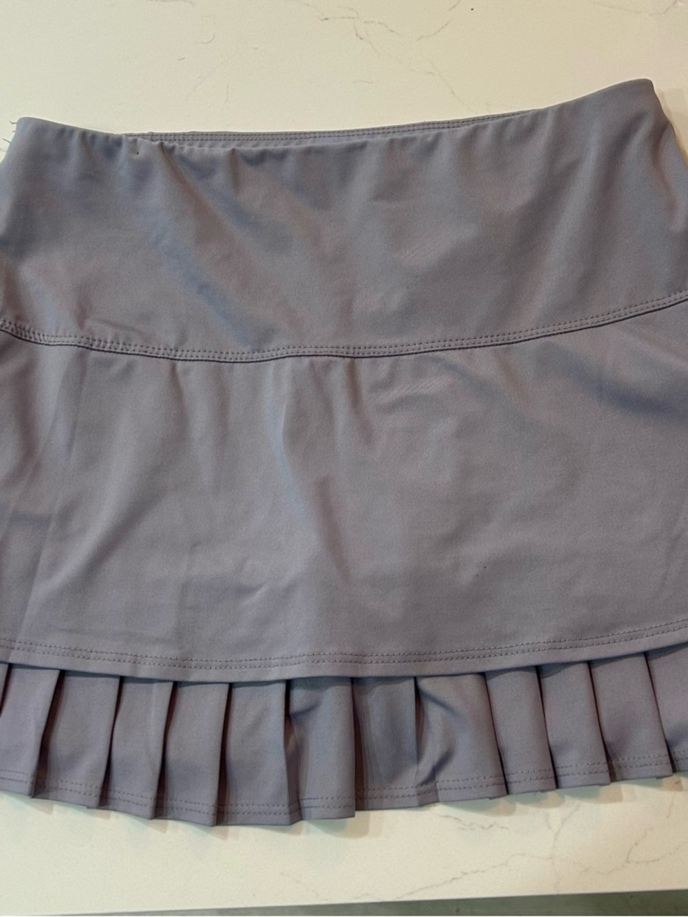 K-Swiss Gray  Pleated Athletic Mini Skort SZ S golf pickleball tennis